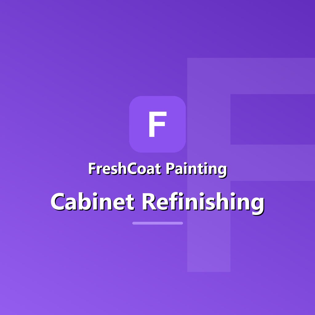 Cabinet refinishing spray work